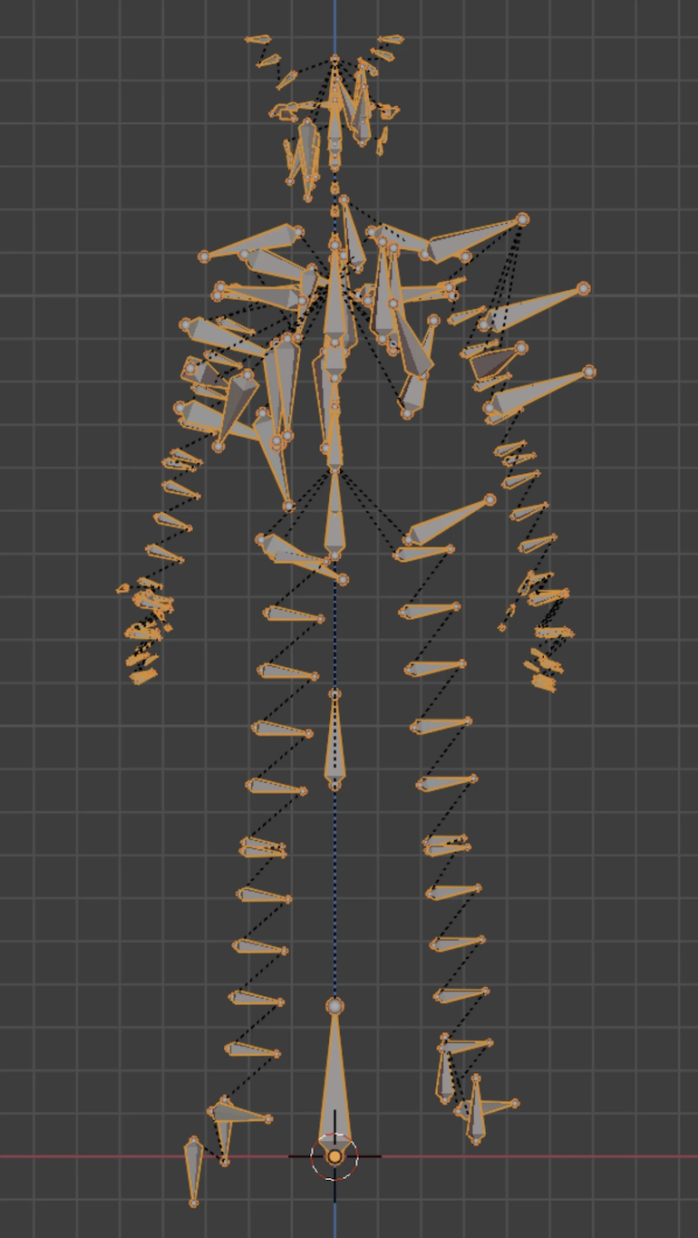 Example of rigs containing additional bones for props, accessories, or to avoid the “candy wrap effect” (skin deformation artifacts)